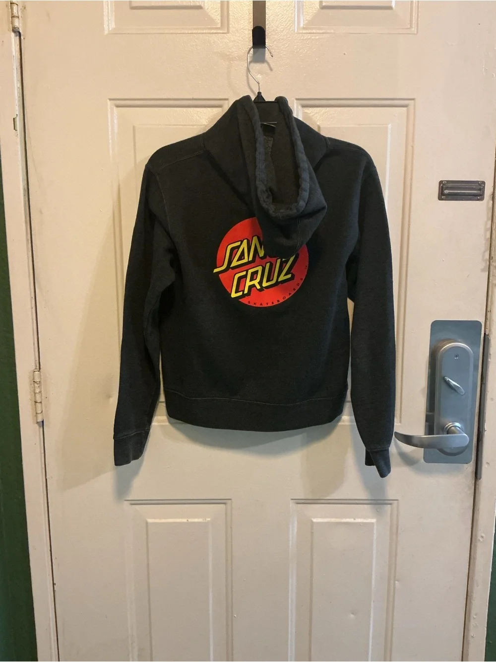 Santa Cruz Skateboards Black Hoodie with Red and Yellow Logo - Picture 2 of 2